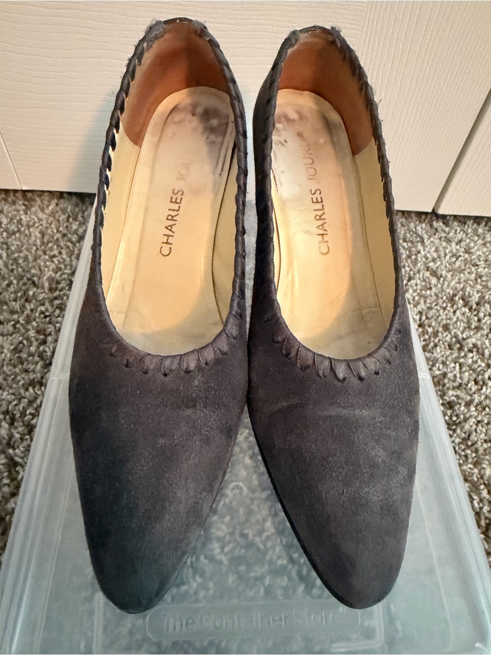 Charles Jourdan Women’s Grey Suede Heels
